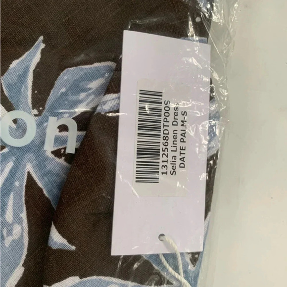 NWT Reformation Linen Dress Selia Midi Desert Palm Brown Size S - Picture 11 of 15